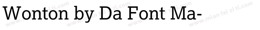 Wonton by Da Font Ma字体转换